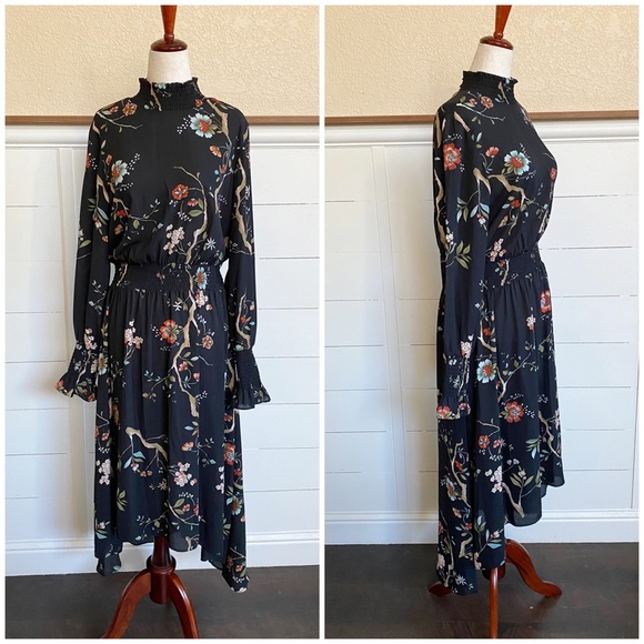 NANETTE LEPORE
Nanette MSRP $138 Floral Smocked High/low Dress Very Black sz 10 - Picture 8 of 16